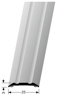 MPlus Übergangsprofil 230 SK SBS 270cm 25mm Alu Sand elox. F9 gerillt Best